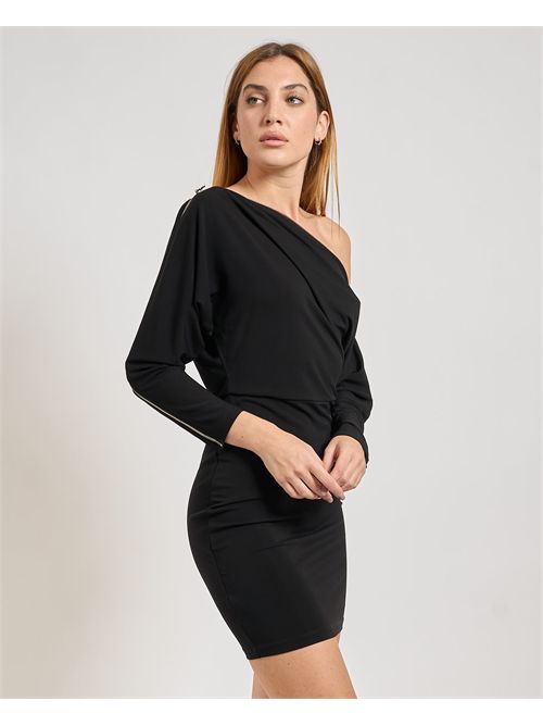 Abito mini donna Patrizia Pepe fullzip in jersey stretch PATRIZIA PEPE | 8A1501-J321K103